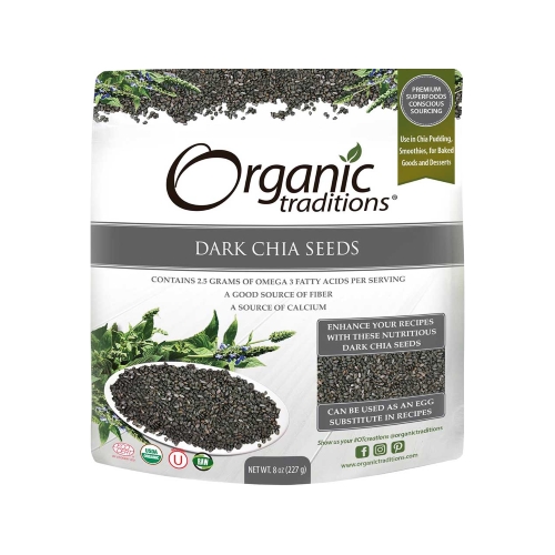 Organic Traditions Dark Chia Seeds 